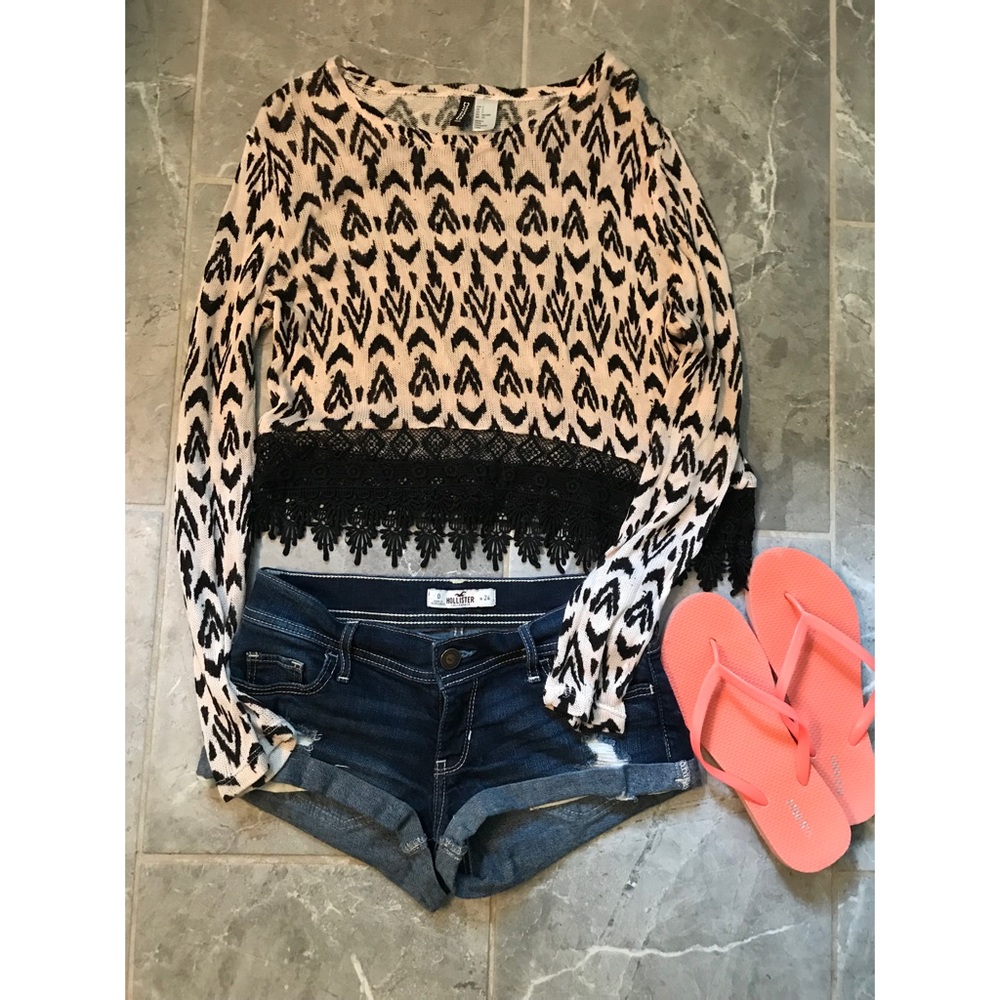 Hollister dark wash shorts